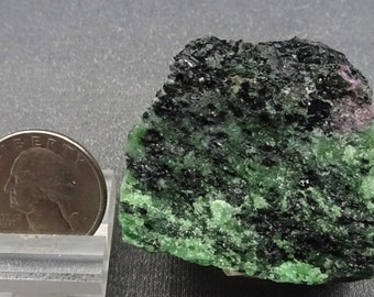 Tschermakite and Ruby in Zoisite, Tanzania - Mineral Specimen for Sale