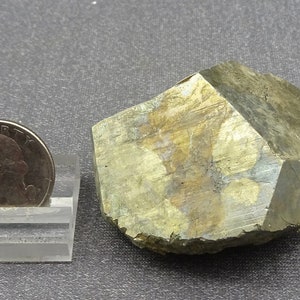 Golden pyritohedral Pyrite Crystal, Washington- Mineral Specimen for Sale