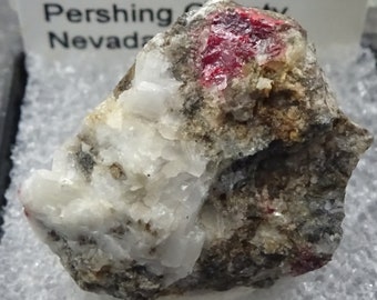 Cinnabar crystals, Red Bird Mine, Nevada- Mineral Specimen for Sale