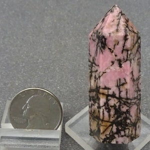 Rhodonite polished 'tower' - Mineral Specimen for Sale