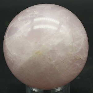 Polished Rose Quartz Sphere, Brazil Mineral Specimen for Sale image 4