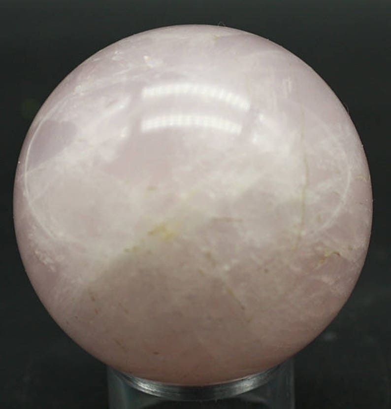 Polished Rose Quartz Sphere, Brazil Mineral Specimen for Sale image 4