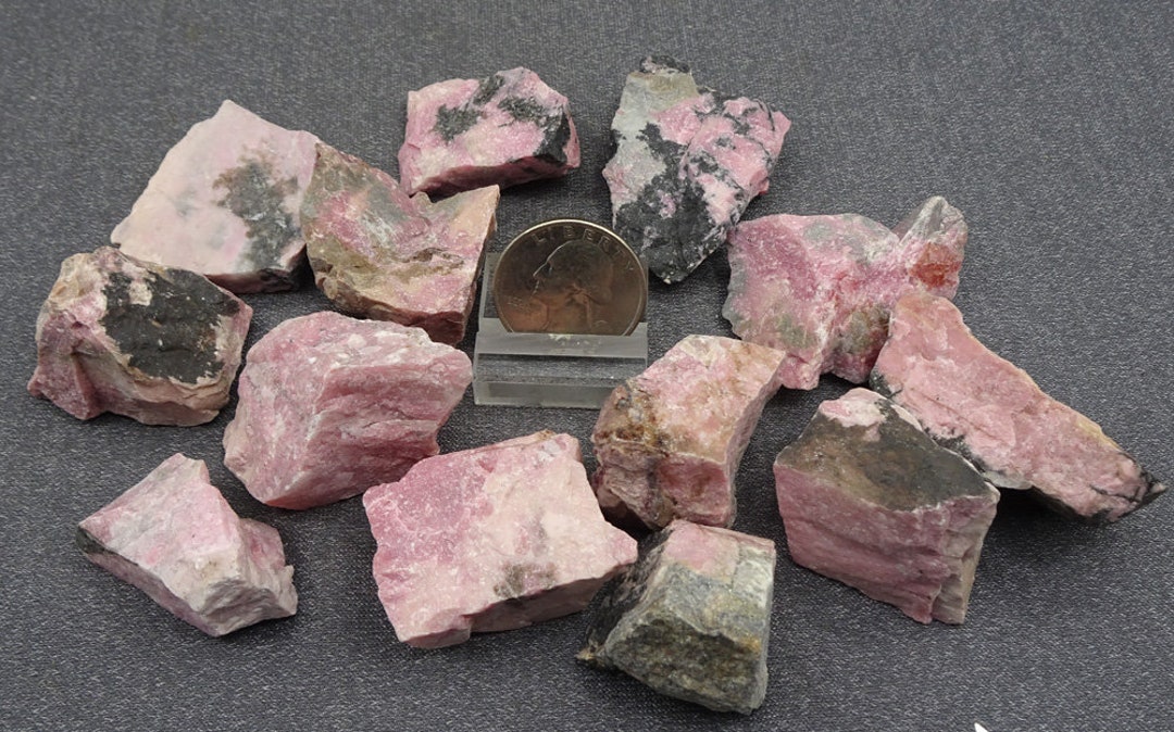 ONE Chunk of Rough Pink Rhodonite, Brazil, Mineral Specimen for Sale - Etsy