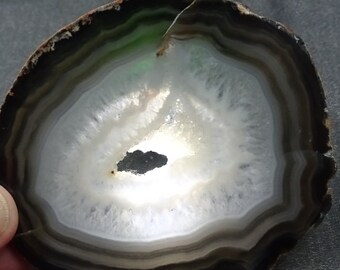 Banded Agate slice, Brazil - Mineral Specimen for Sale