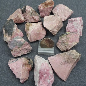 ONE chunk of rough pink Rhodonite, Brazil, Mineral Specimen for Sale
