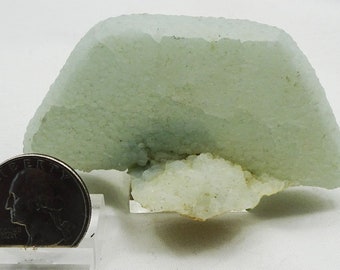 Prehnite on Calcite, India, Mineral Specimen for Sale