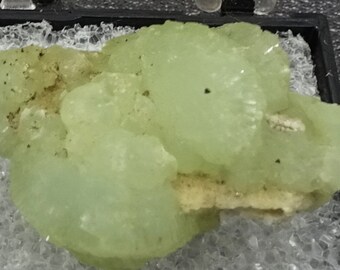 Prehnite, Pale Green Crystals, New Jersey - Mineral Specimen for Sale
