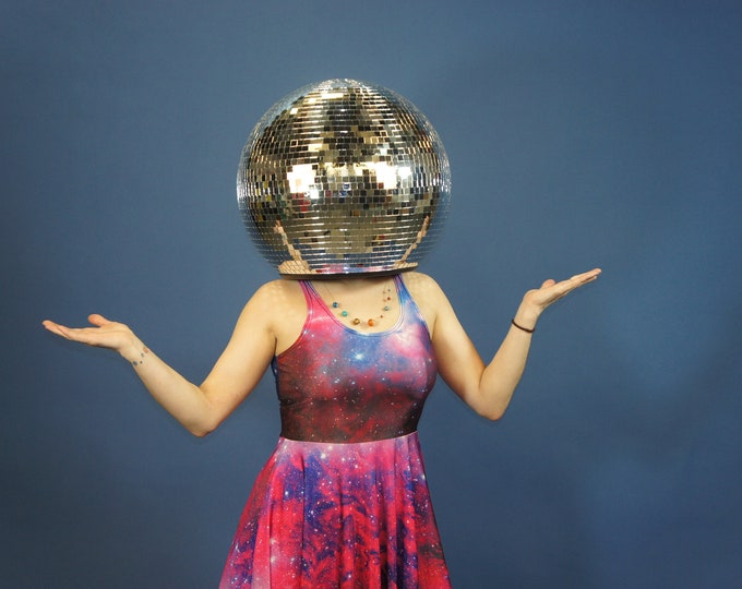Disco Ball Helmet Mirror Ball Helmet Full Mask Mirror Ball Etsy UK