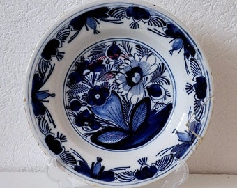 18th century Delftware plate, Antique Delft plate