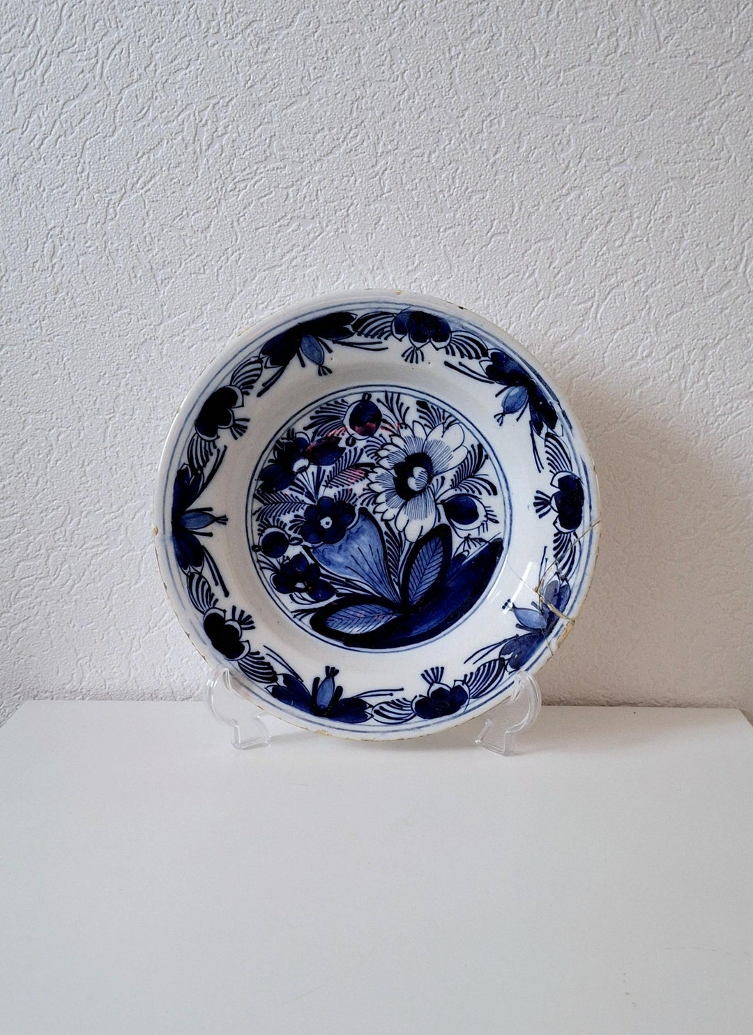 18世紀のデルフト焼きの皿、アンティークデルフトの皿 - Etsy 日本