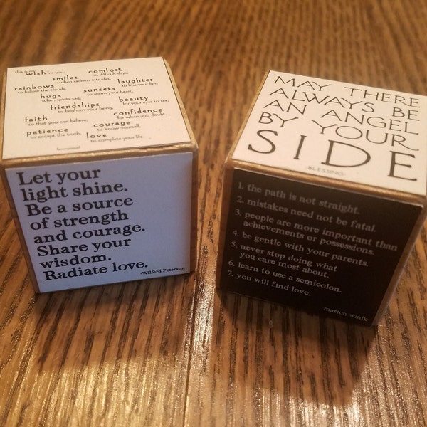 Wood Blocks Decoupage Etsy