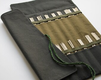 Big Knitting Needle Case, Needle case, Purse, Large Needle Case for Straight Needles, Needle Organizer, Knitting storage