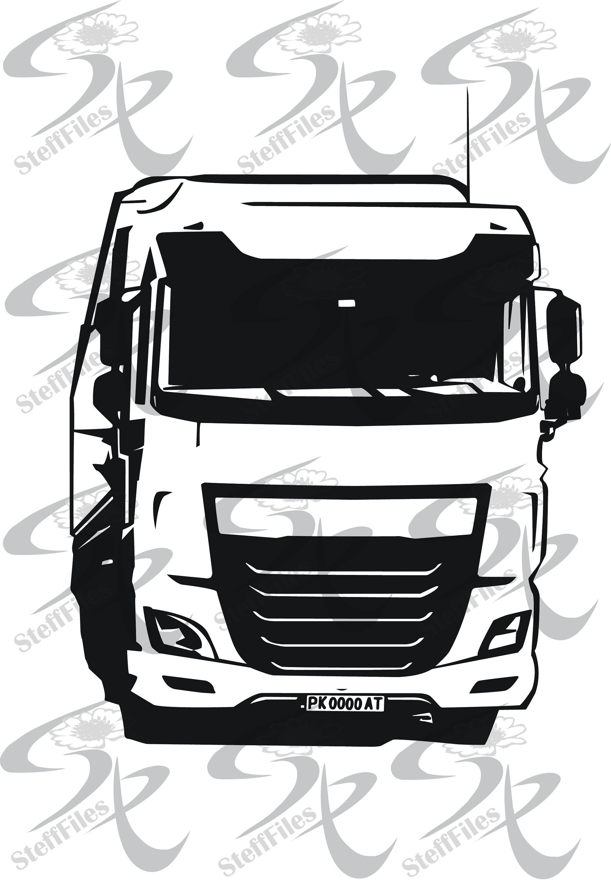 Truck SVG DXF Daf Truck Vektor Transport Ai Png Eps Jpg Etsy UK