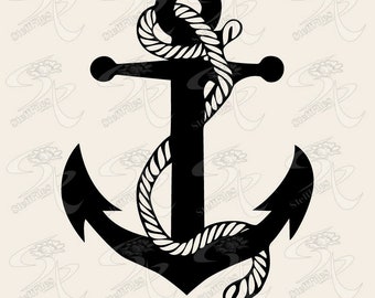 ANCHOR Whit Rope SVG, DXF, Clipart, Ai, Png, Eps, Jpg, Art Print, Download  Files, Digital, Graphical -  Canada