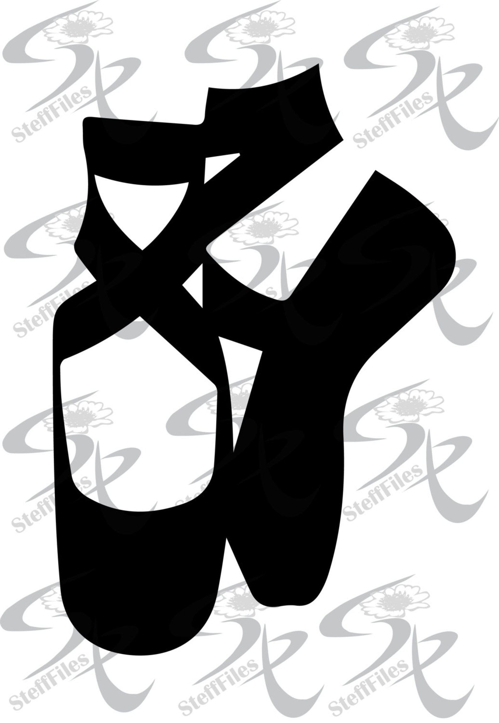 vector ballet shoes, svg,dxf,ai, png, eps, jpg, silhouette,download files, digital, graphical