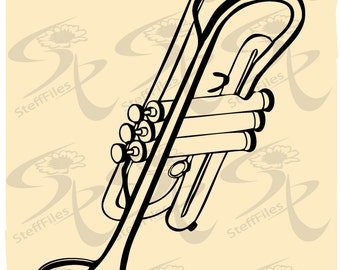 Trumpet Musical Instrument SVG DXF, AI, png, eps, jpg,music, Download files, Digital, graphical
