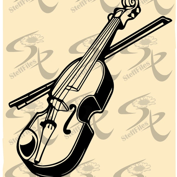 VIOLINE  Musical instrument SVG, dxf, ai, png, eps, jpg, Silhouette, music, Download files, graphical