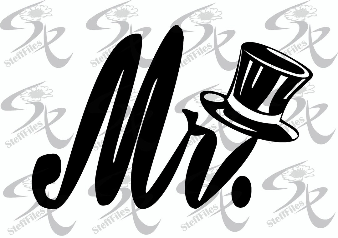 MR HAT SVG, Silhouette, Wedding, Hat Svg, Bride Svg, Groom Svg, Svg