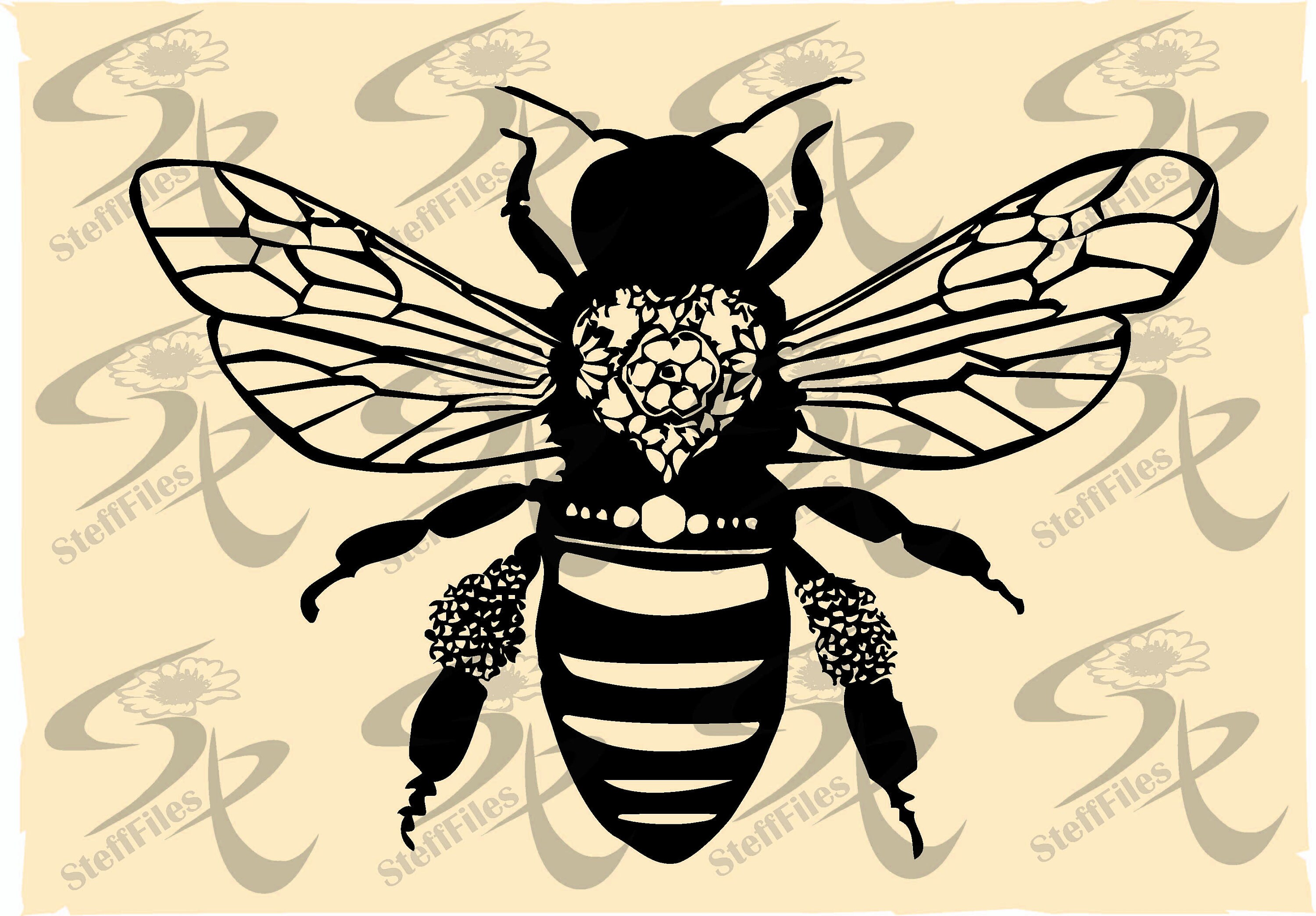 Download Vector BEEsilhouettesSVGDXFepsaipngjpg clipart | Etsy