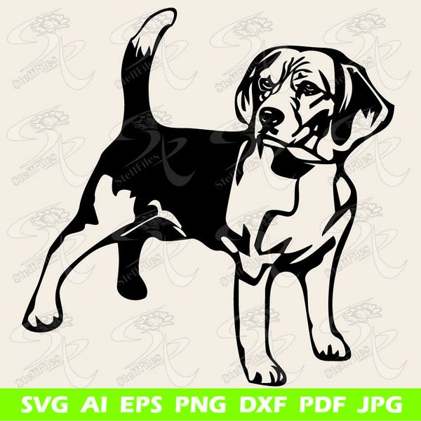 BEAGLE  DOG SVG, beagle clip art, Animals, Art, Download files, Art Print, graphical image, svg, dxf, ai, png, eps, jpg