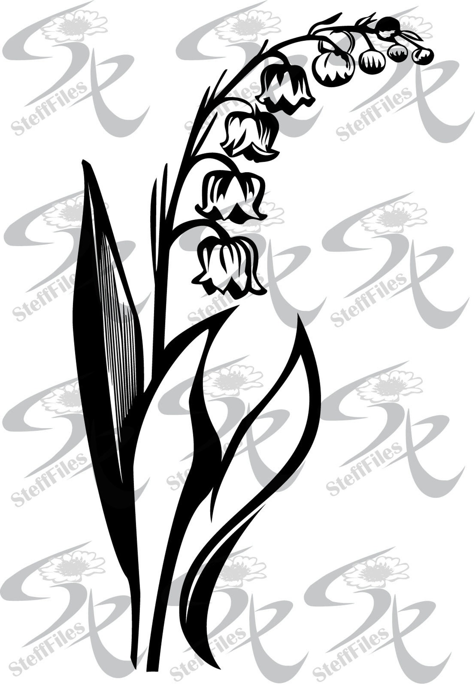 Lily of the Valley SVG Flowers SVG DXF Art Print Ai Png - Etsy Canada