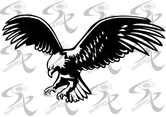 EAGLE BIRD SVG dxf silueta de águila voladora svg ai png - Etsy España