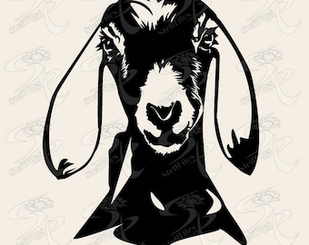 GOAT HEAD SVG dxf, ai, png, eps, jpg, clipart, Silhouettes, Download files, Digital, graphical, Animal, funny