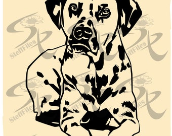 Dalmatian Sit Sitting Vector dog,Dalmatian svg Dog Sit Sitting Art Print,svg file For Cricut, puppy svg, pet svg, animal svg, Silhouette svg