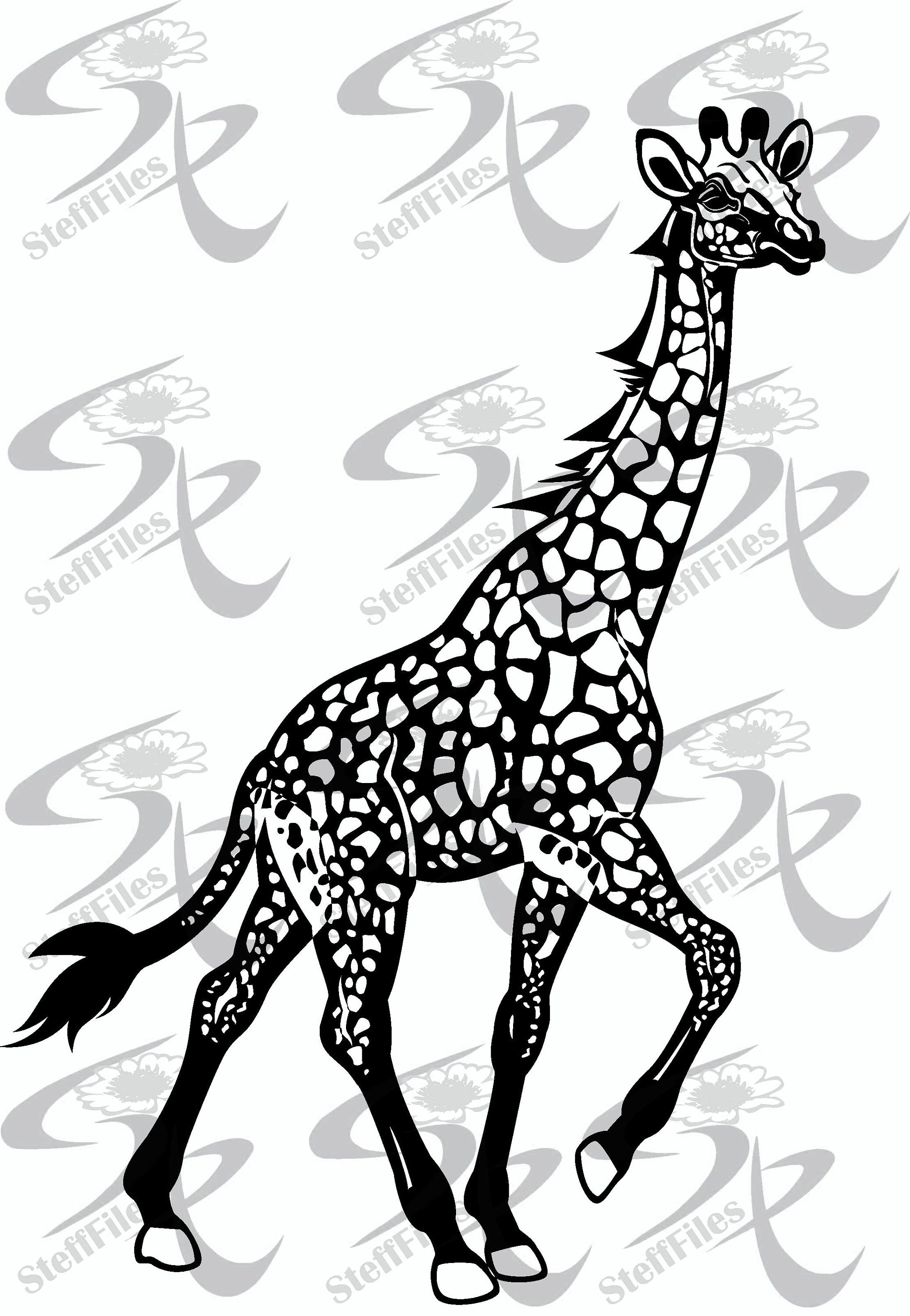 Download files Silhouette eps,jpg Digital Vector png graphical ai GIRAFFE ANIMALS SVG dxf