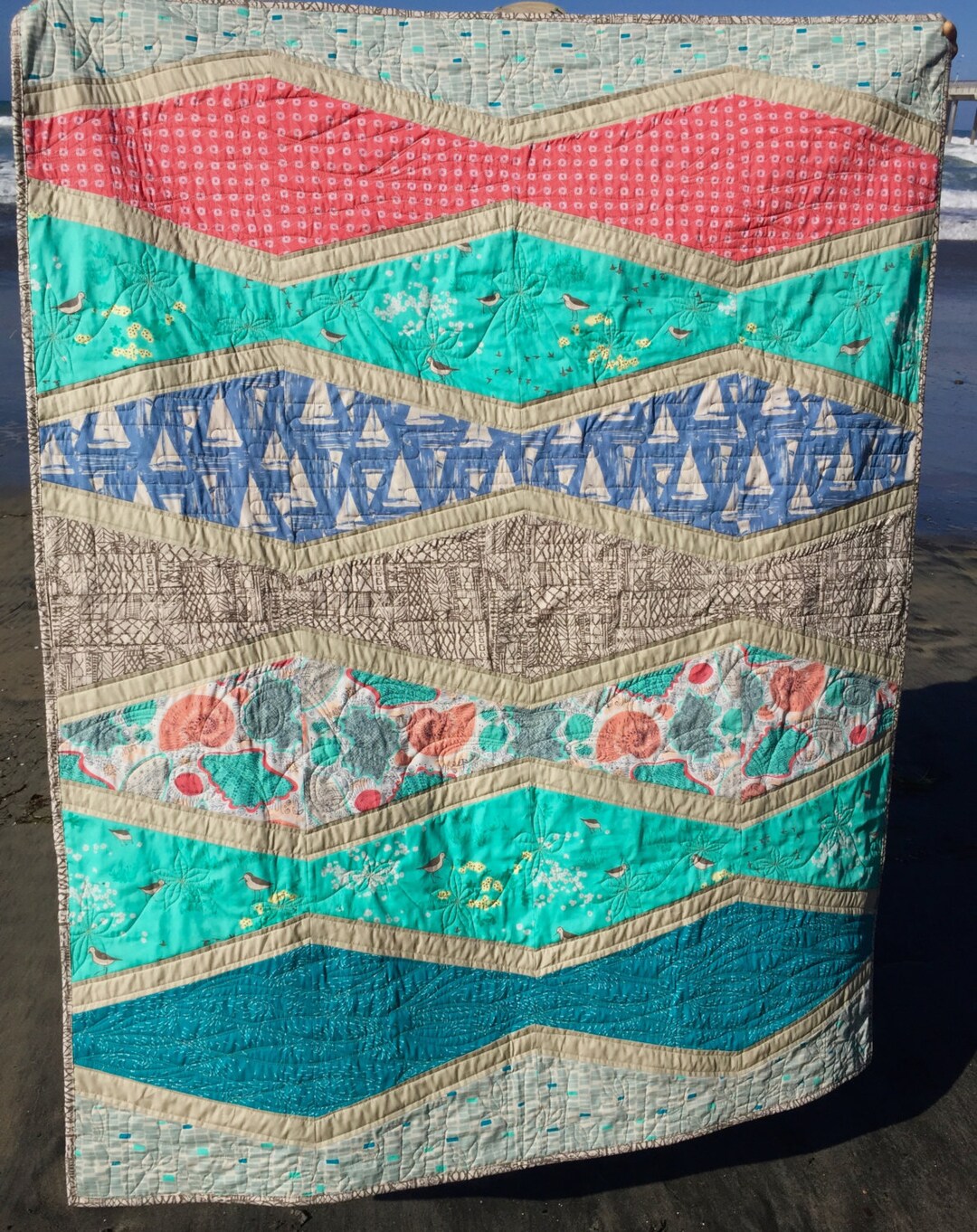 Pattern for Quilt by Needle in a Fabric Stash Quilt Approx