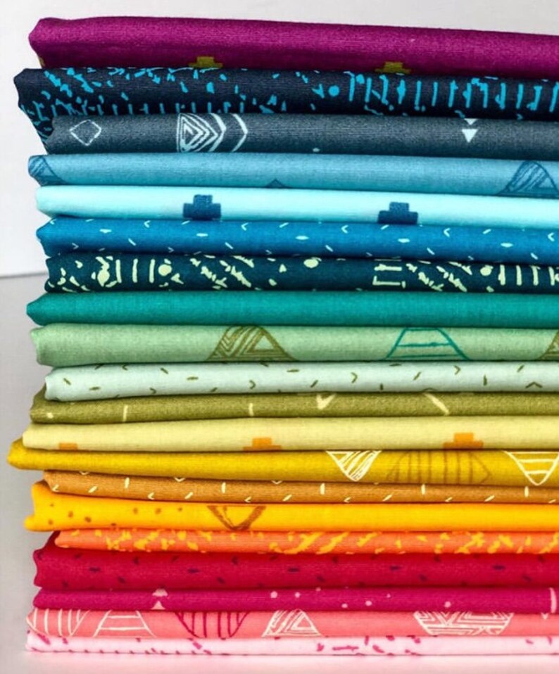 Art Gallery Fabrics Pat Bravo Matchmade Fabric Collection Indication Foliage Fabric by the half Yard