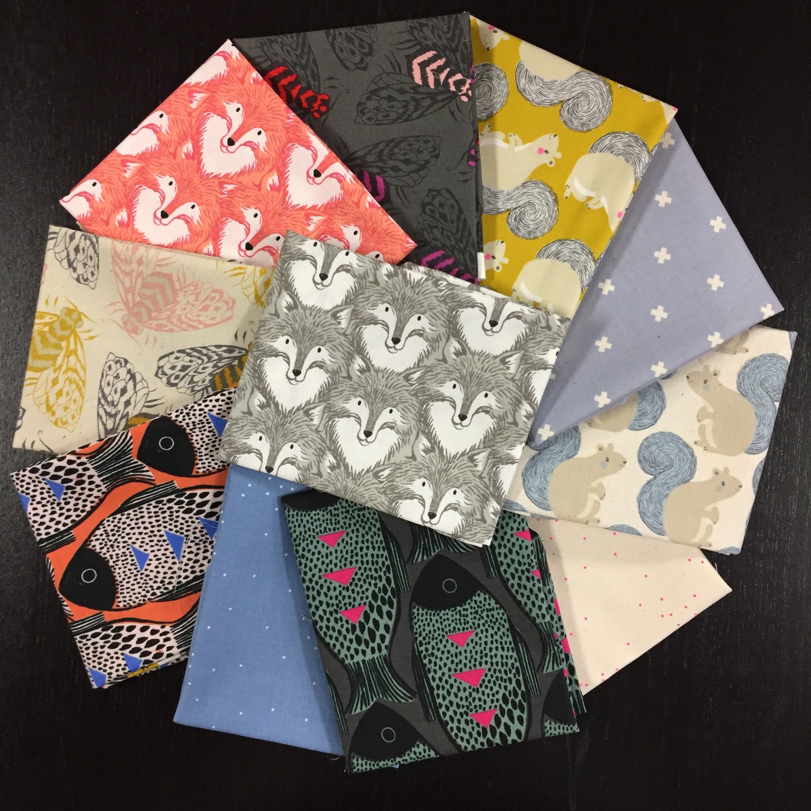 Magic Forest Fabric Collection Sarah Watts Cotton and Etsy