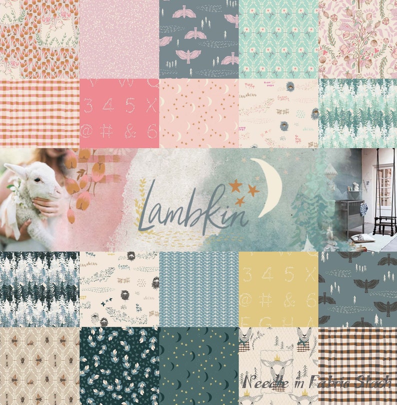 20 Lambkin Full Fabric Collection Bonnie Christine Fat Eights or 20 Fat Quarters or 20 Half Yards Art Gallery Fabrics