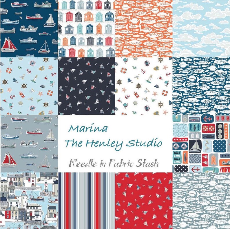 Marina Full Collection Fabric Bundle Makower UK Henley Etsy