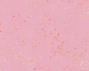 LAST 24" - Ruby Star Society Speckled in Peony Metallic - Rashida Coleman-Hale - Moda Fabrics