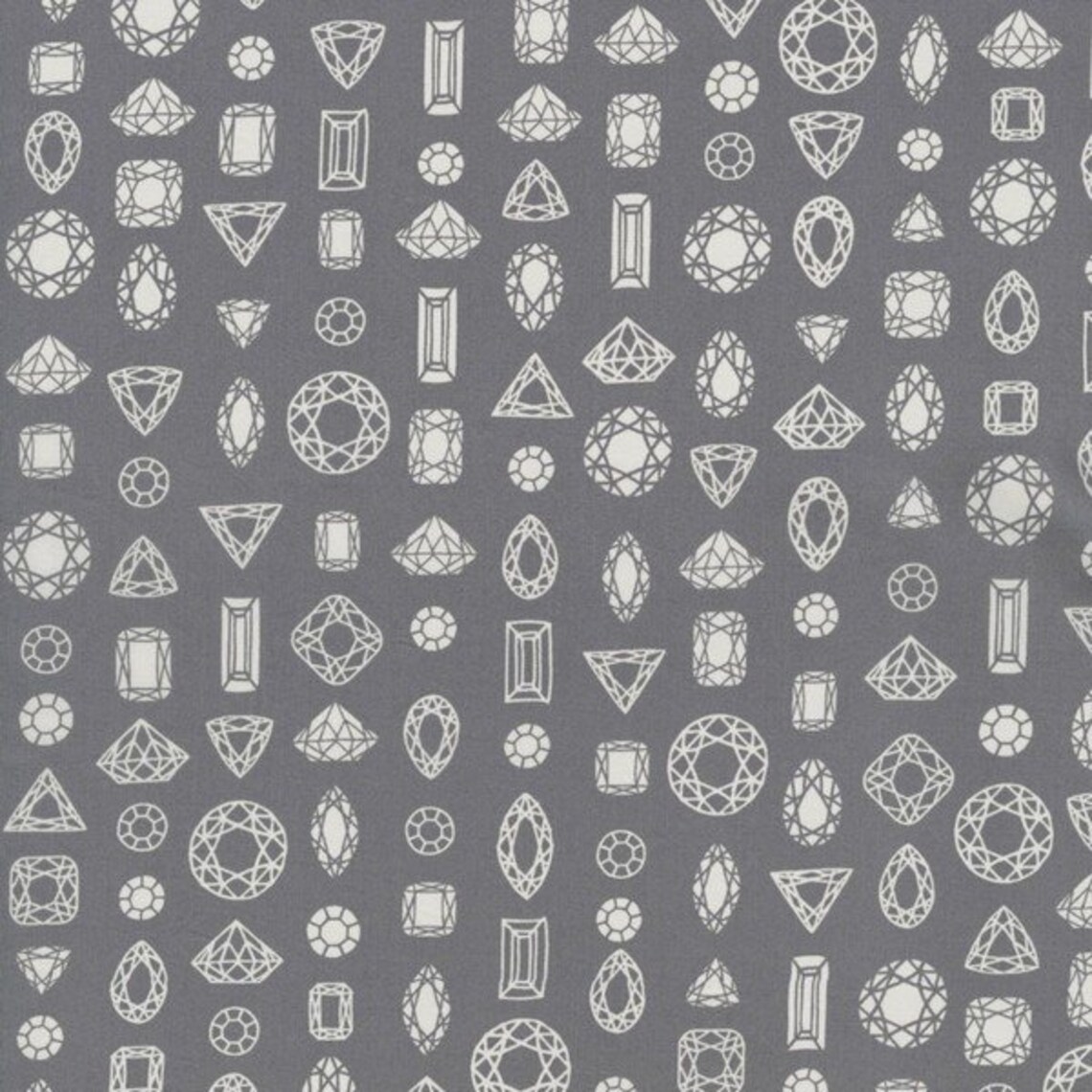 Cotton Lawn Gems in Gray Cotton and Steel Fabrics Fabric Etsy