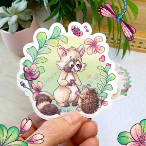 Autocollant " un amour de raton ». Collection « Hello Spring », sticker enfant. Autocollant vinyle, autocollant kawaii