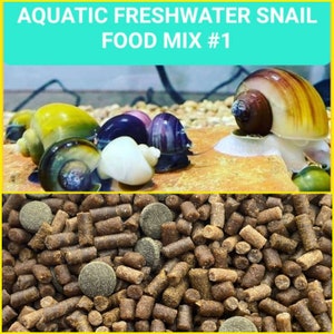 ABF Aquatic Snail Food Mix, Shrimp & Crayfish Food Mix with Wafers - ABF1 - Heat Sealed for Freshness - We Ship Within 24Hrs
