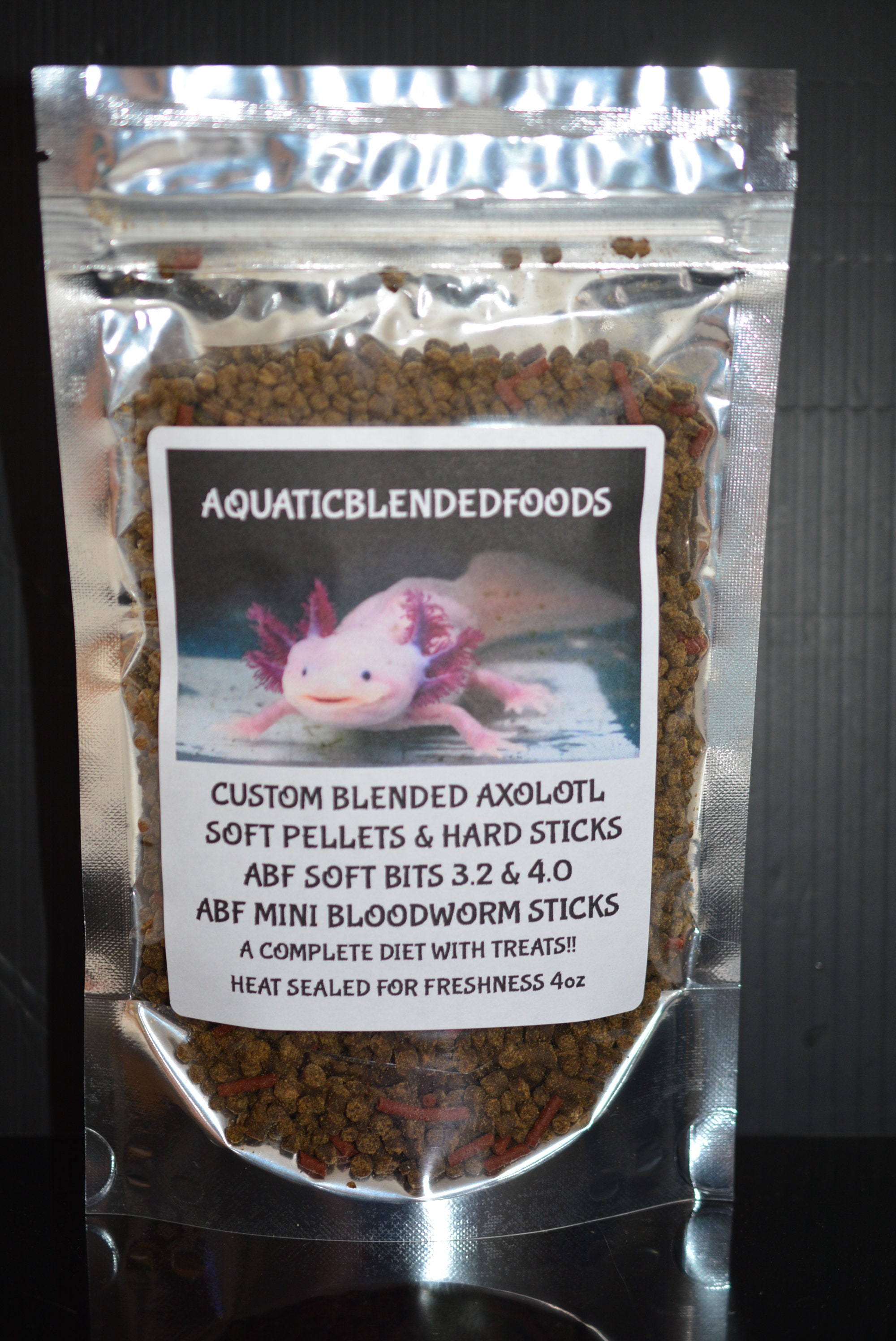 ABF AXOLOTL FOOD Mix, Soft Bits & Bloodworm,Earthworm Mini Sticks, Krill  bits,ABF284 Free Axolotl Gift with Purchase -  France