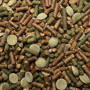 Aquatic Snail Food Mix With CALCIUM, Shrimp, crayfish, Snails, Fish Food, ABF322 Heat Sealed for Freshness - We Ship Within 24Hrs