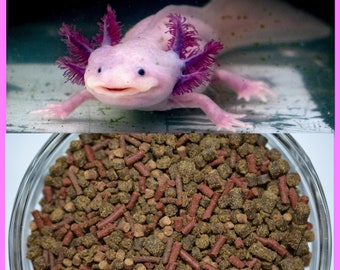 ABF AXOLOTL FOOD Mix, Soft Bits & Bloodworm,Earthworm Mini Sticks, Krill bits,ABF284- Free Axolotl Gift with Purchase