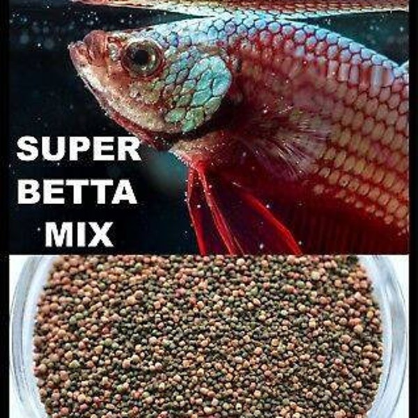 Small Floating &  Slow Sinking Super Betta Mix #3, Fish Food, Siamese fish, Gourmet,ABF120 ,Heat Sealed for Freshness -We Ship Within 24 Hrs