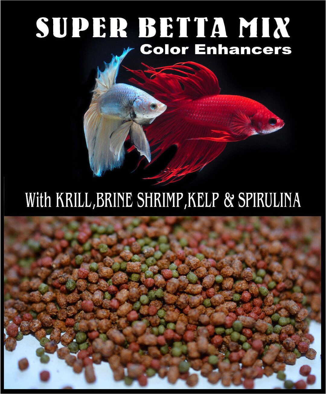 SUPER BETTA FLOATING Bit Mix 2, Krill, Spirulina, Betta, Gourami, Fish