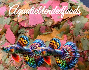 ABF Gourmet Small Guppy Flake Mix, Spirulina, Krill, Shrimp, Veggie, Molly, we ship in 24Hrs, heat sealed, ABF306