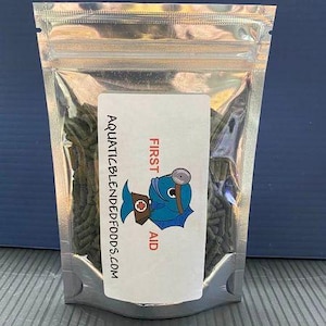 ABF309 2oz Medicated Fish Stick Food Mix - With Garlic and Paprika, Fish Food, Oscar, Discus, Cichlid, Angel, ABF309