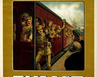 WA115 Vintage WW1 British Put Your Back In To It Enlist War Poster A1//A2//A3//A4
