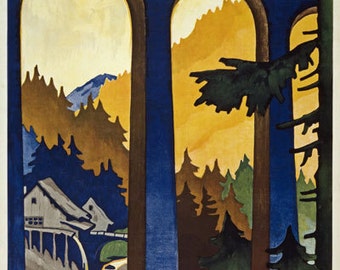 TW81 Vintage 1930 Germany Black Forest German Travel Poster Re-Print A1//A2//A3