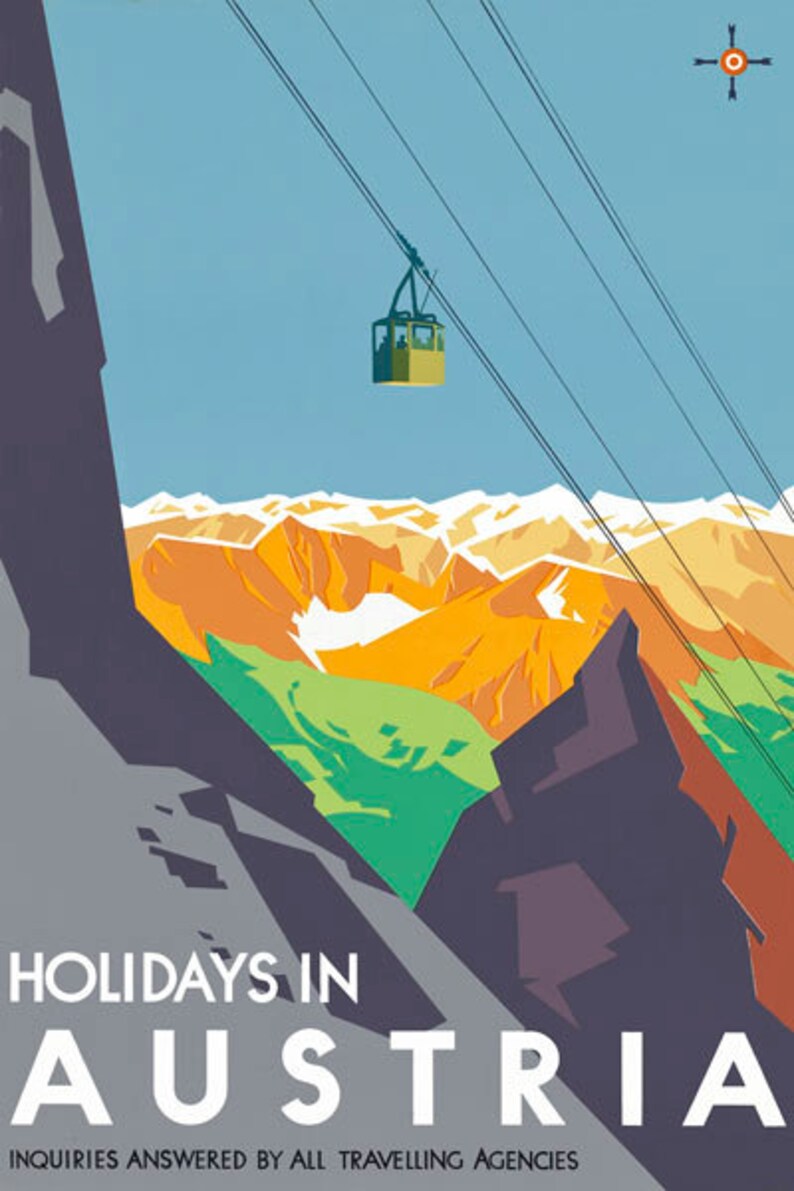 T19 Vintage Holidays In Austria Austrian Travel Poster Re-Print A1//A2//A3//A4