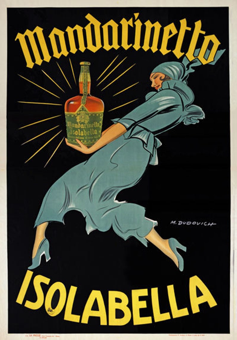 AD79 1940’s Vintage Italian Vermouth Wine Advertisment Poster A1 A2 A3 A4