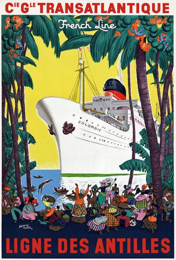 Tw33 Vintage Cote d/'Azur Sainte-Maxime francés Francia viajar Cartel volver a imprimir A4